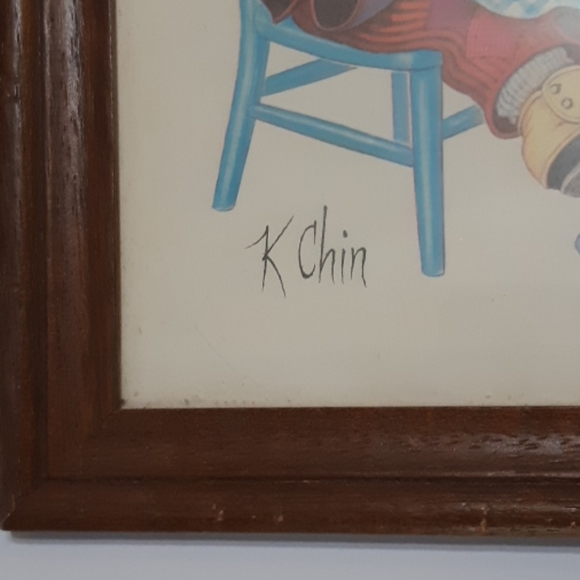 K CHIN HOBO Clown Litho Art 3 Picture Wall hanging Circus decor - Picture 3 of 6